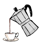Artisanal coffee in Neapolitan moka